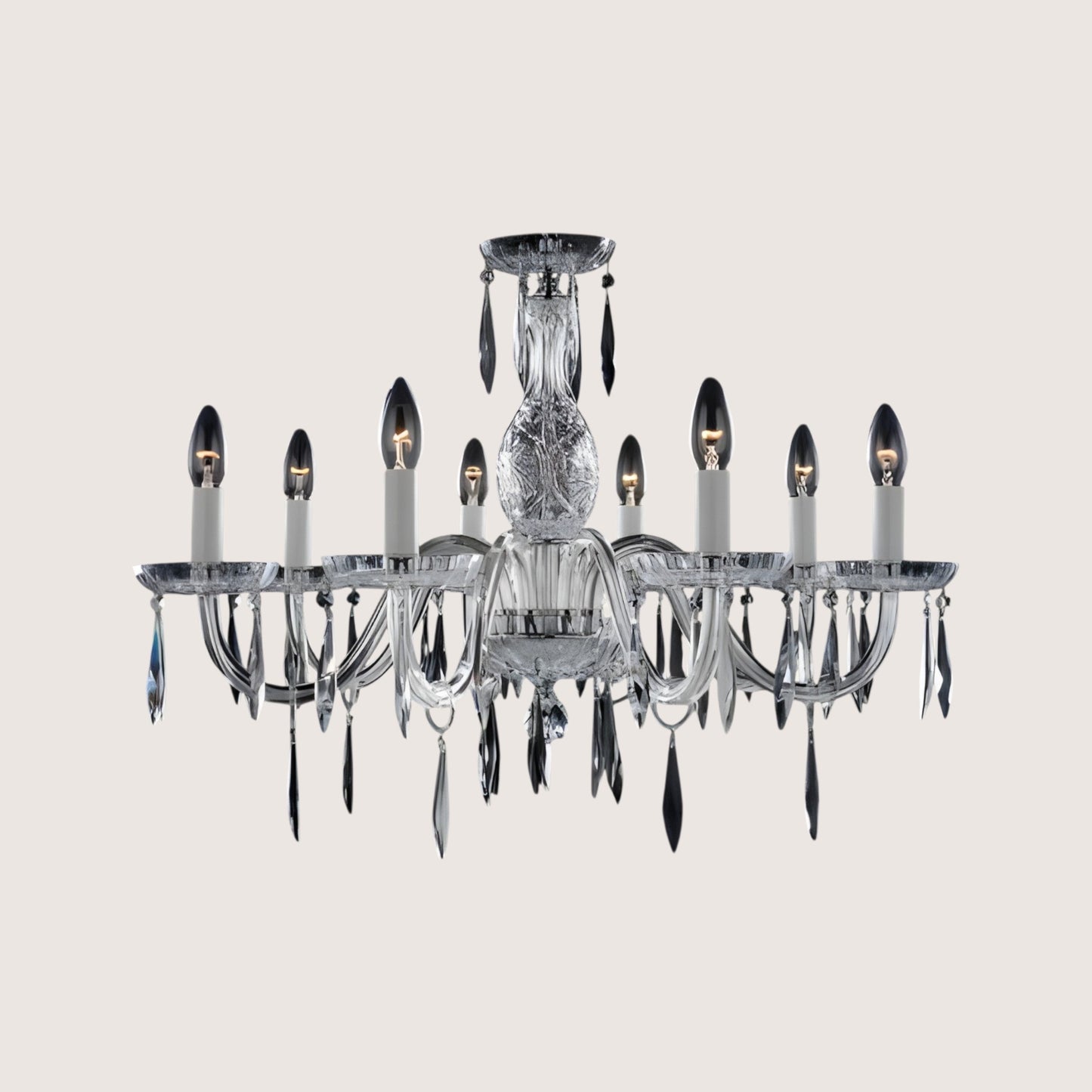 Maryland 8-Arm Crystal Candle Chandelier Clear 700mm