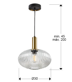 Norma Single Pendant Light — Clear Glass