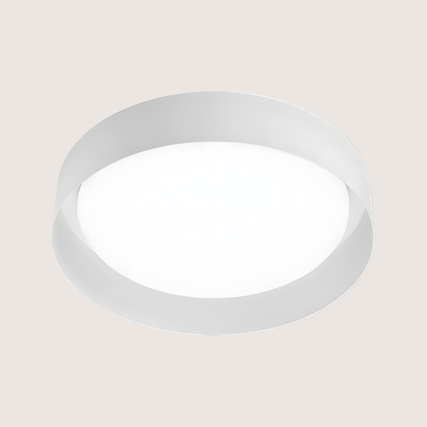 Crew Round LED Flush Ceiling Light — White