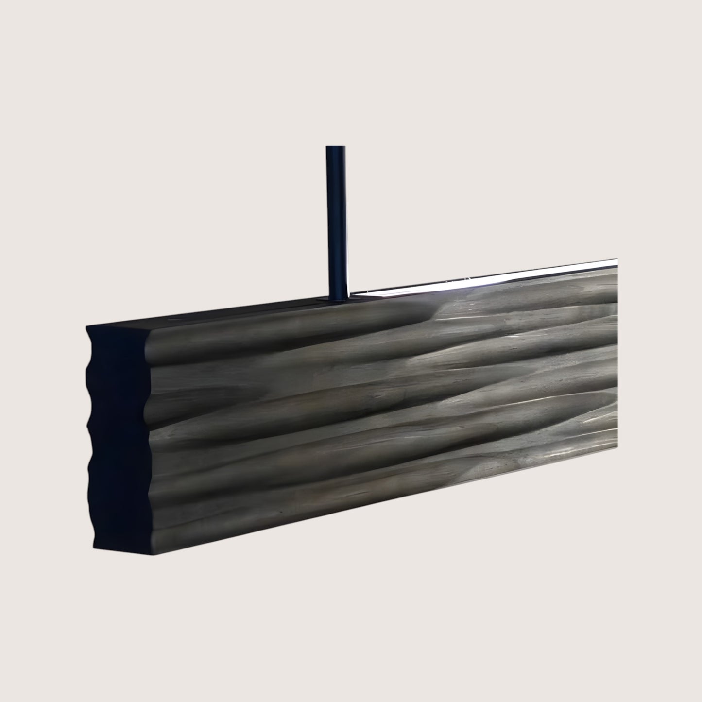 Drift NZ Handcrafted Burnt Pine Linear Kitchen Pendant Light