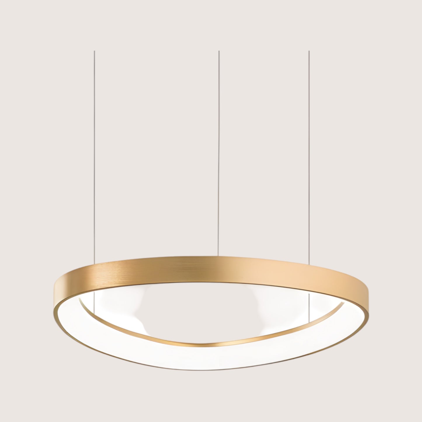 Gemini Single Ring LED Pendant Light Brushed Gold