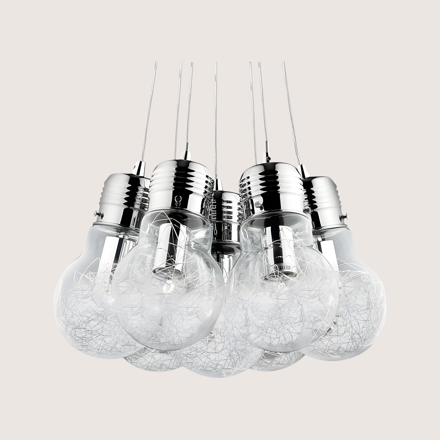 Luce Max 7-Bulb Glass Cluster Pendant Light