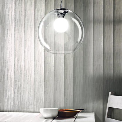 Nemo Clear Blown Glass Globe Pendant Light 300mm