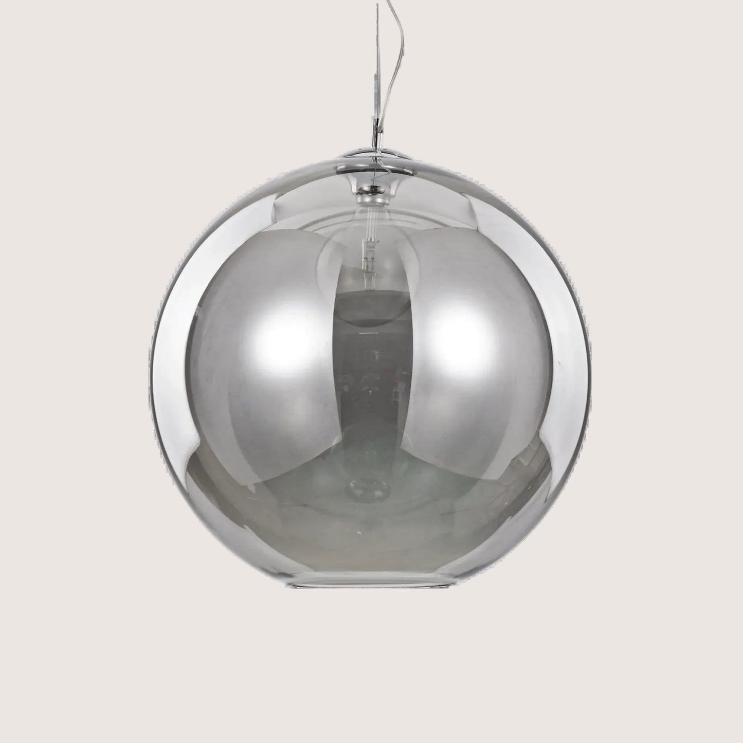 Nemo Smokey Blown Glass Globe Pendant Light — 500mm