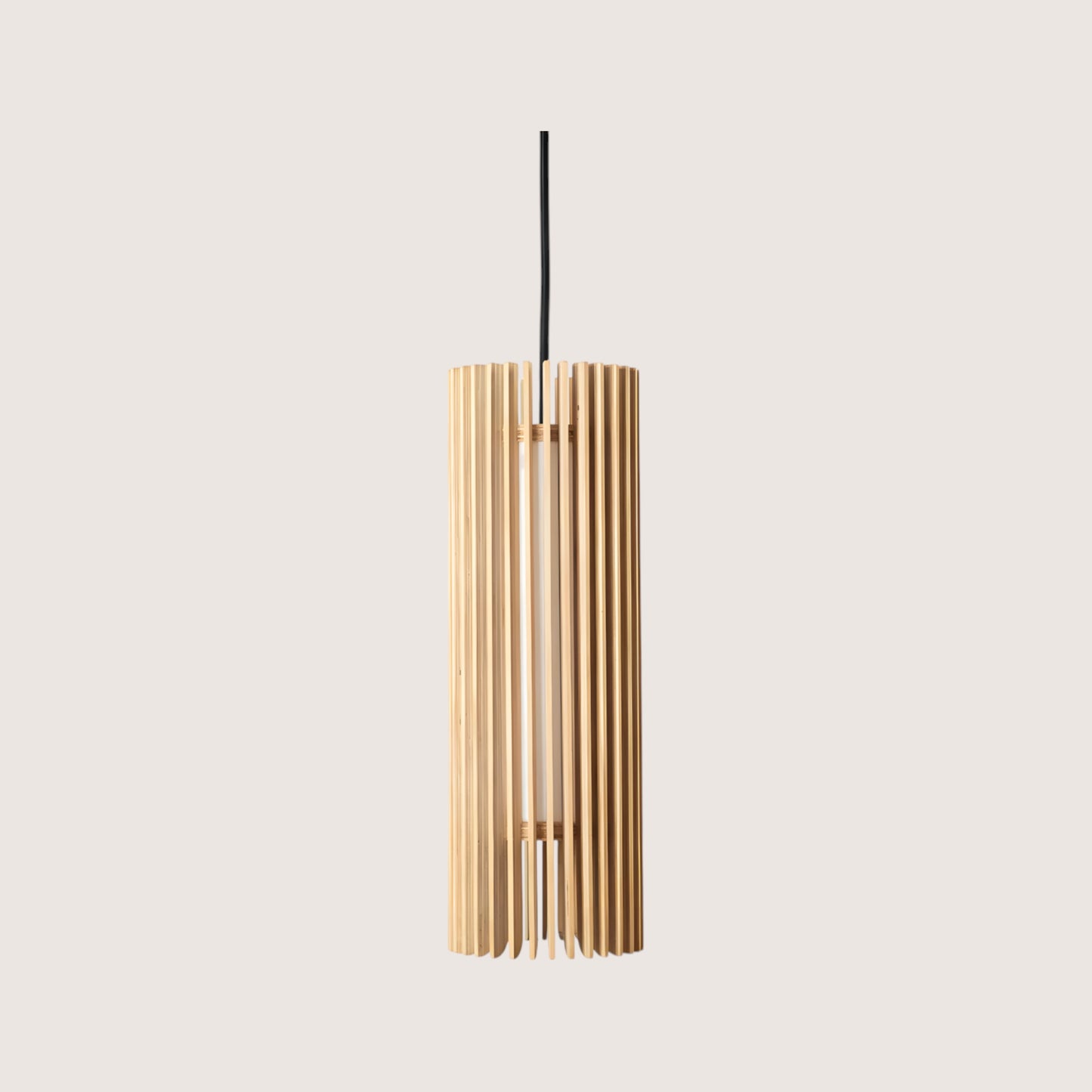 iO Flute Wood Pendant Light