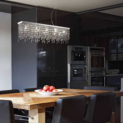Giada Crystal Chrome Chandelier Pendant