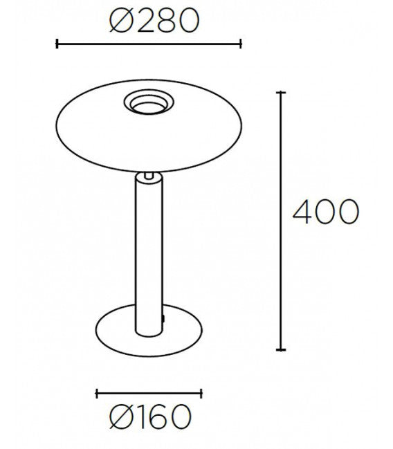 H Contemporary Table Lamp