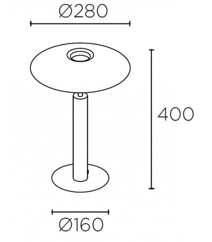 H Contemporary Table Lamp