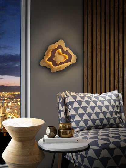 Halo Gold Leaf Decorative Wall Light