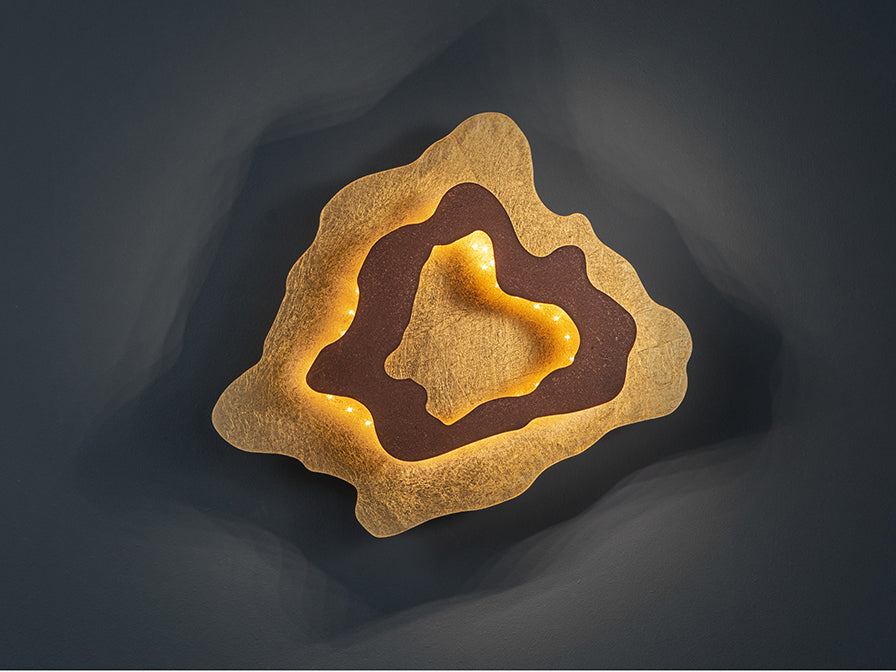 Halo Gold Leaf Decorative Wall Light