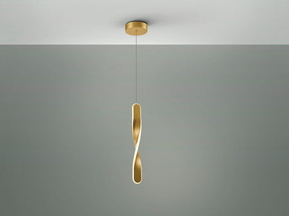 Twist Single Pendant Light Gold