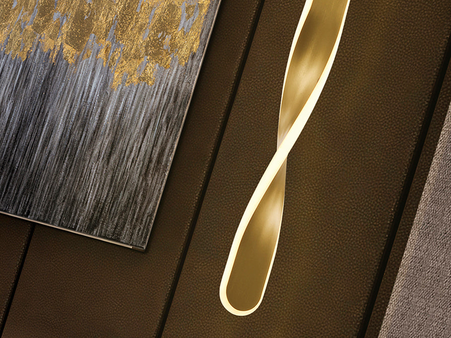 Twist Single Pendant Light Gold