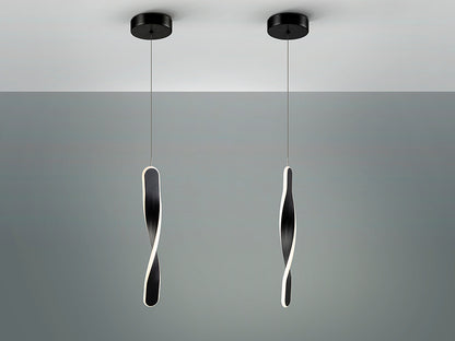 Twist Single Pendant Light Black
