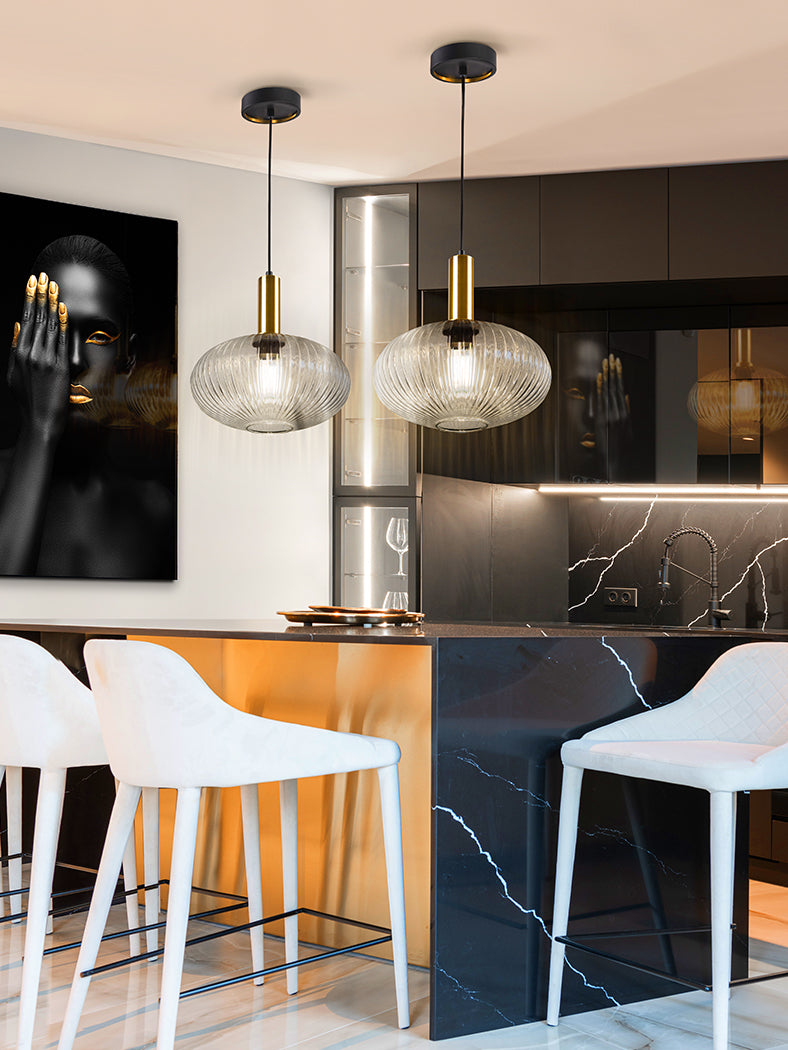 Norma Single Pendant Light Clear Glass