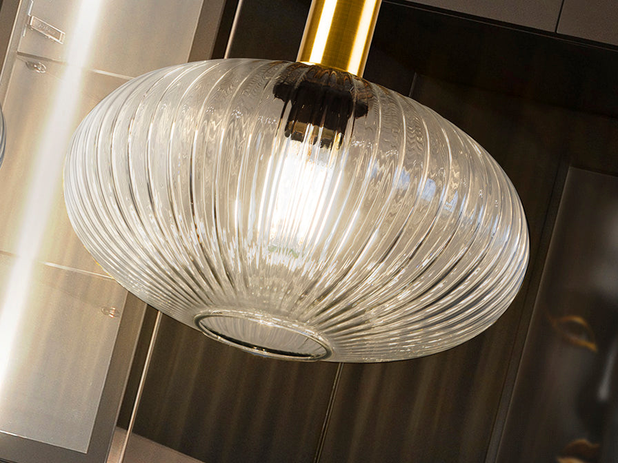 Norma Single Pendant Light Clear Glass