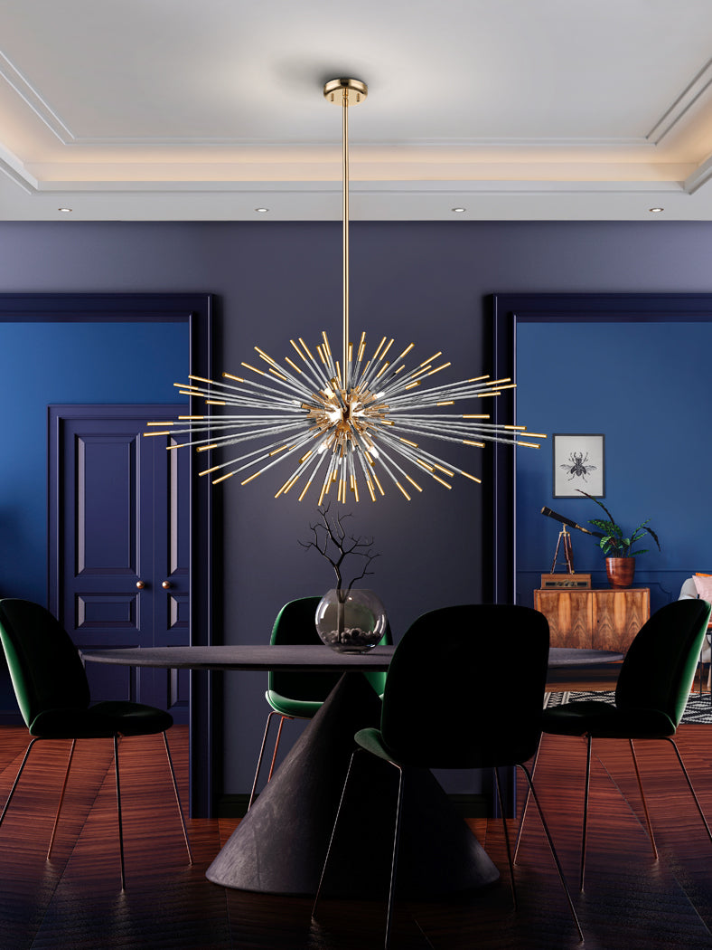 Evasion 9-Light Gold Sputnik Starburst Chandelier 1000mm