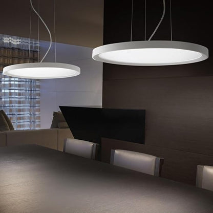 UFO Round Disc LED Pendant Light White Matt 400mm 36W