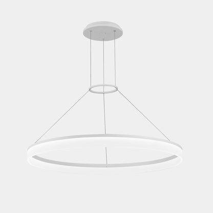 Circ Single Ring LED Pendant Light White 800mm