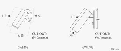 Bedside Reading Light II — Recessed Gooseneck