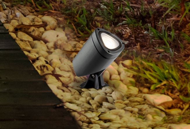 Flux Grey Outdoor Beacon Garden Light