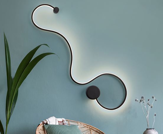 Grafos Large Wall Lamp Black