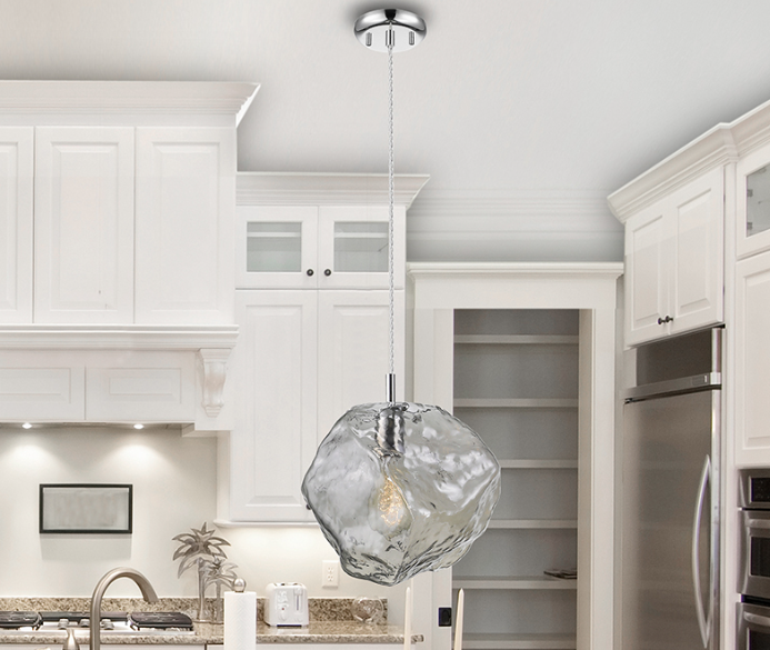Petra Smokey Glass Pendant Light