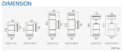 Cervera IP65 Up and Down Wall Light — Small, Large or Tilt