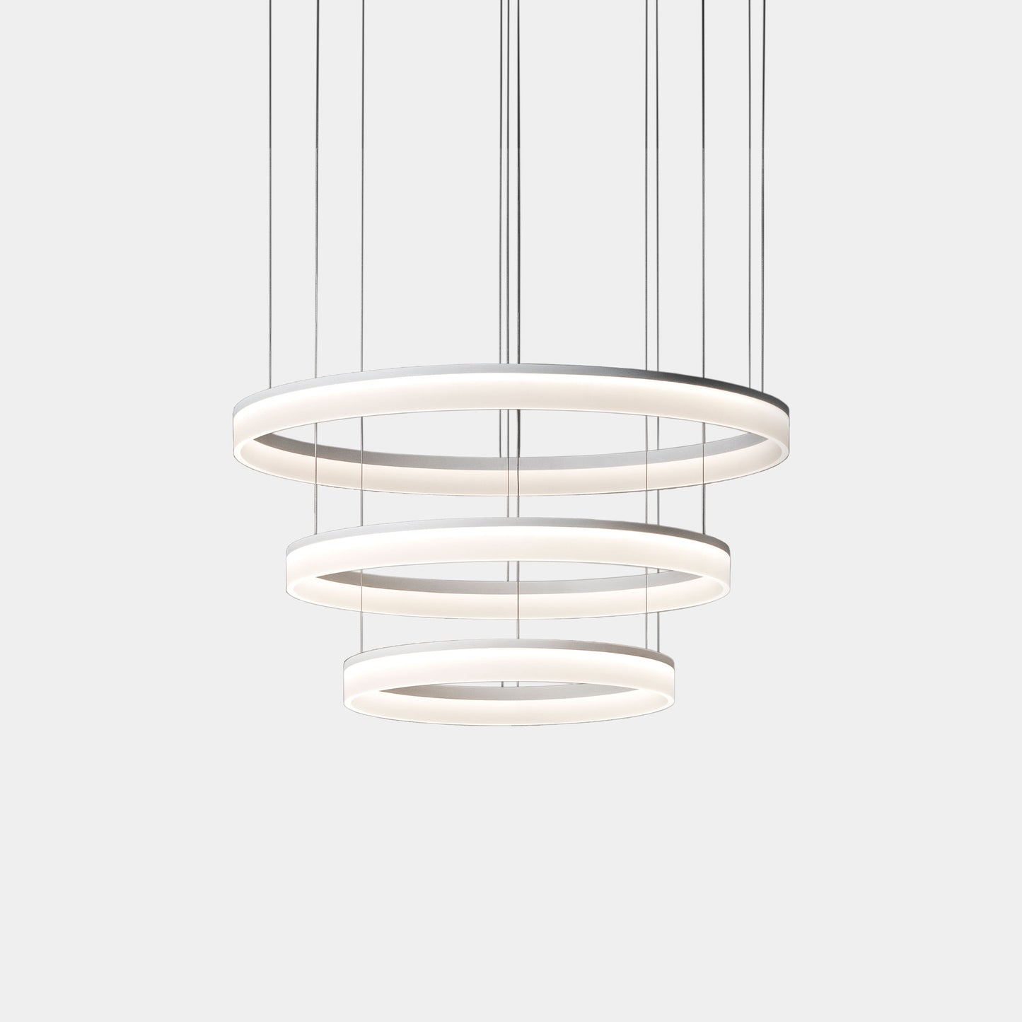 Circ Triple Concentric Ring LED Pendant Light White