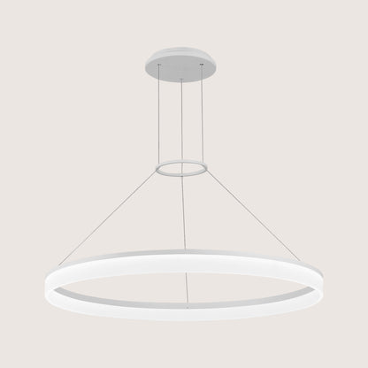Circ Single Ring LED Pendant Light White 800mm