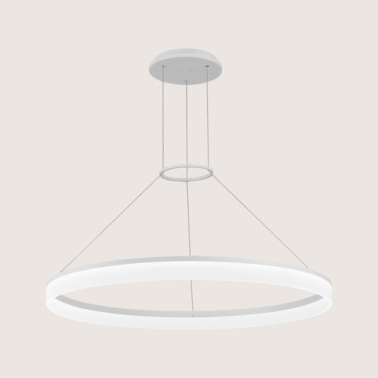 Circ Single Ring LED Pendant Light White 800mm