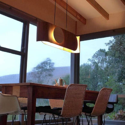 Eclipse NZ-Made Rimu and Poplar Wood Disc Pendant Light 900mm