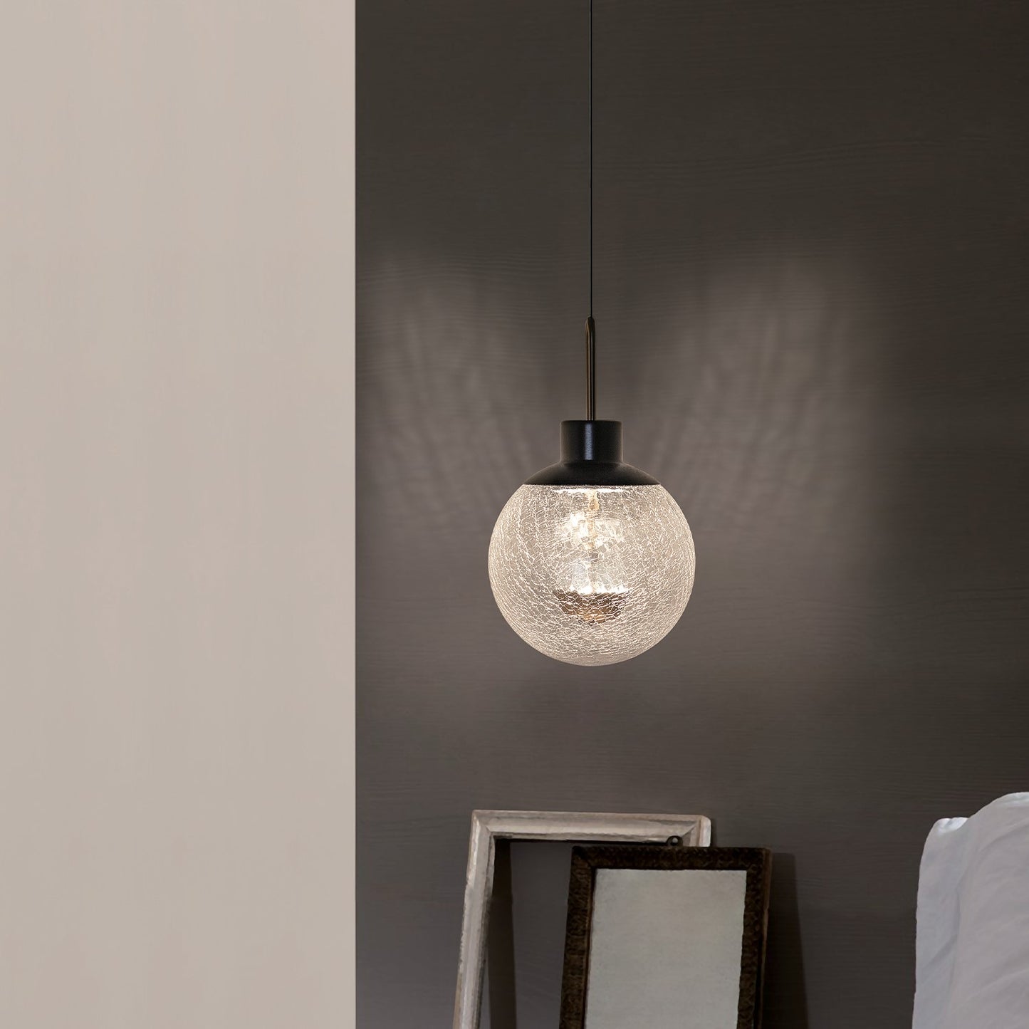 Crazed Textured Glass Pendant Light