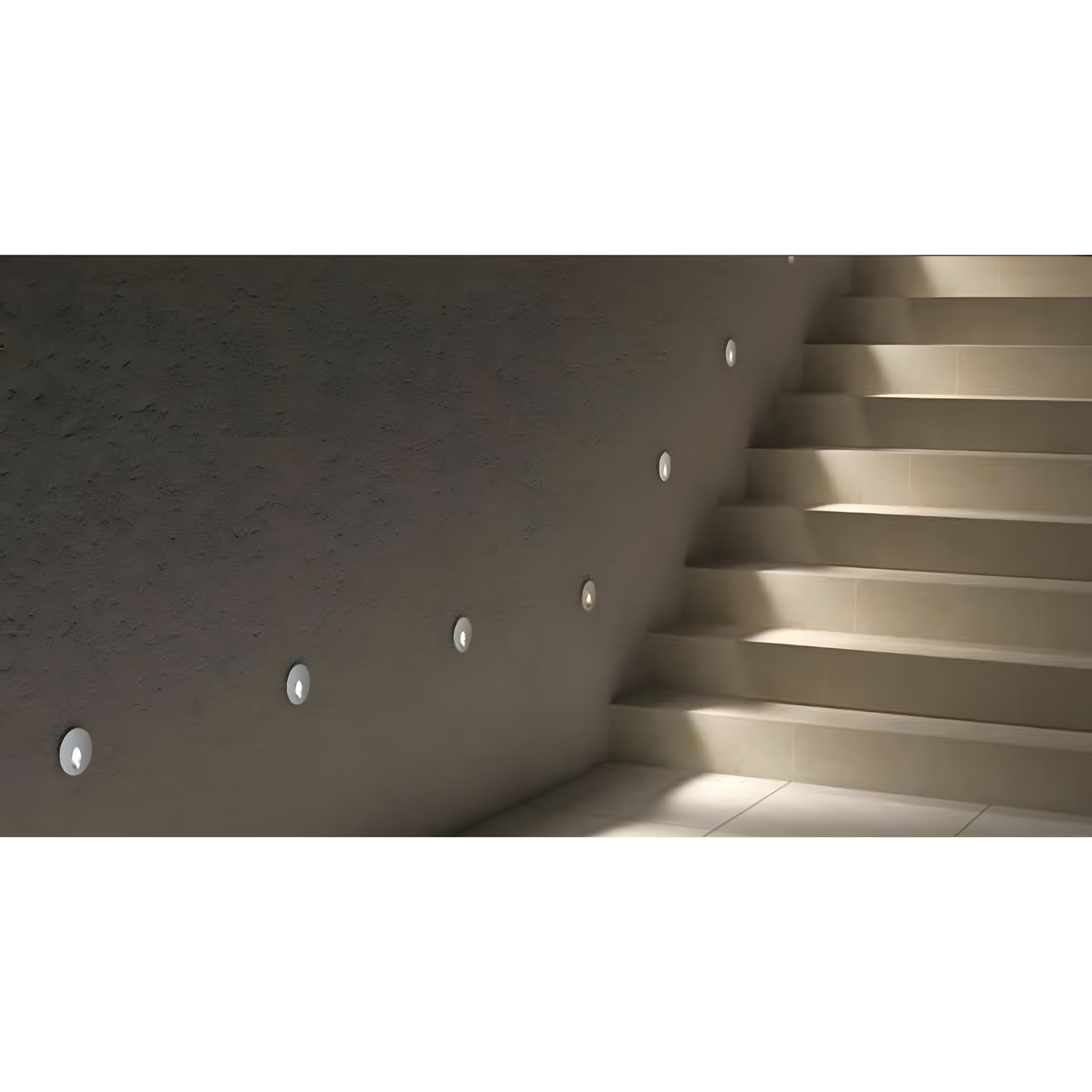 Hidden IP65 Round Recessed Step Light — 316 Stainless Steel