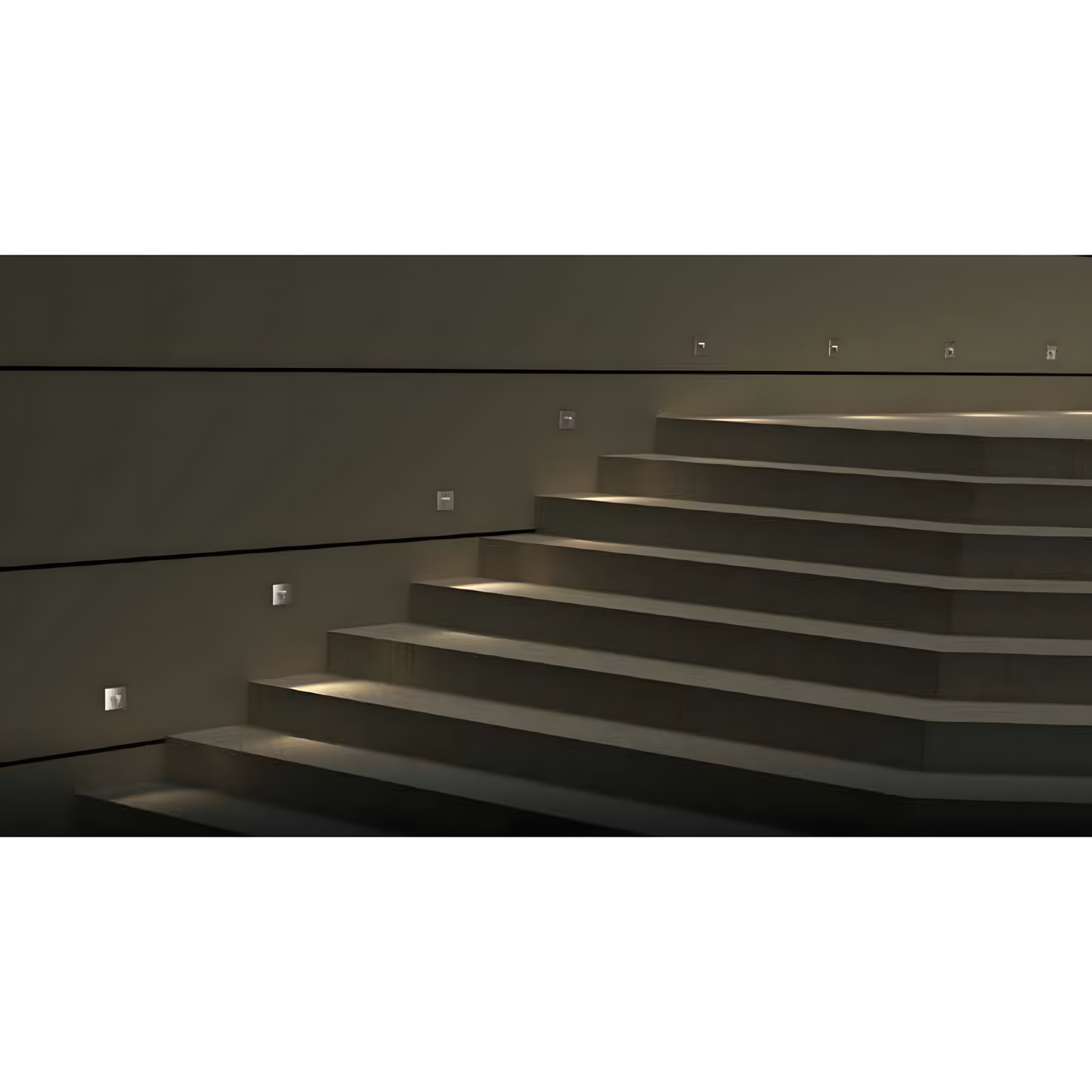 Hidden IP65 Square Recessed Step Light — 316 Stainless Steel