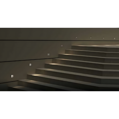 Hidden IP65 Square Recessed Step Light — 316 Stainless Steel