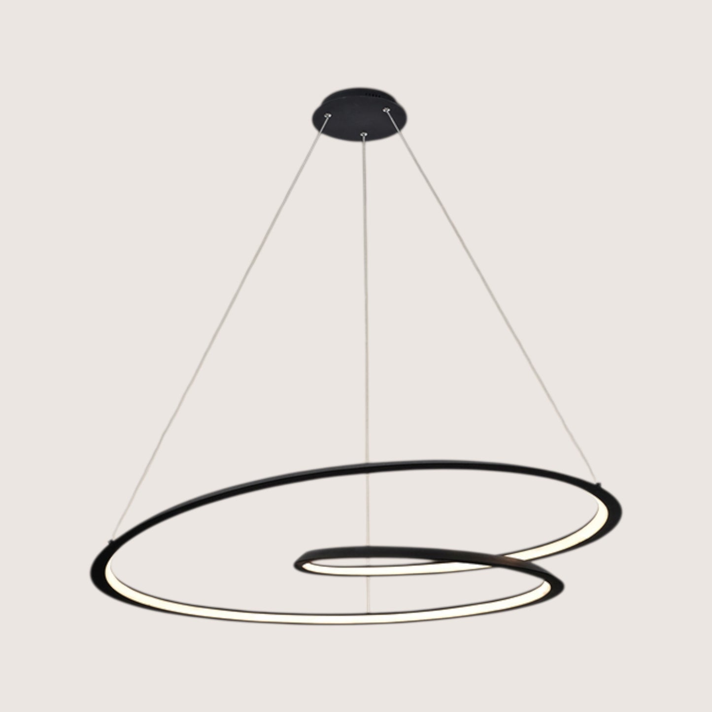 Looping LED Pendant Light — Matt Black