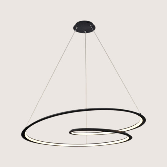Looping LED Pendant Light — Matt Black