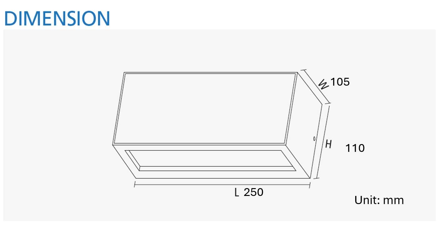 Woody IP54 Up and Down Wall Light