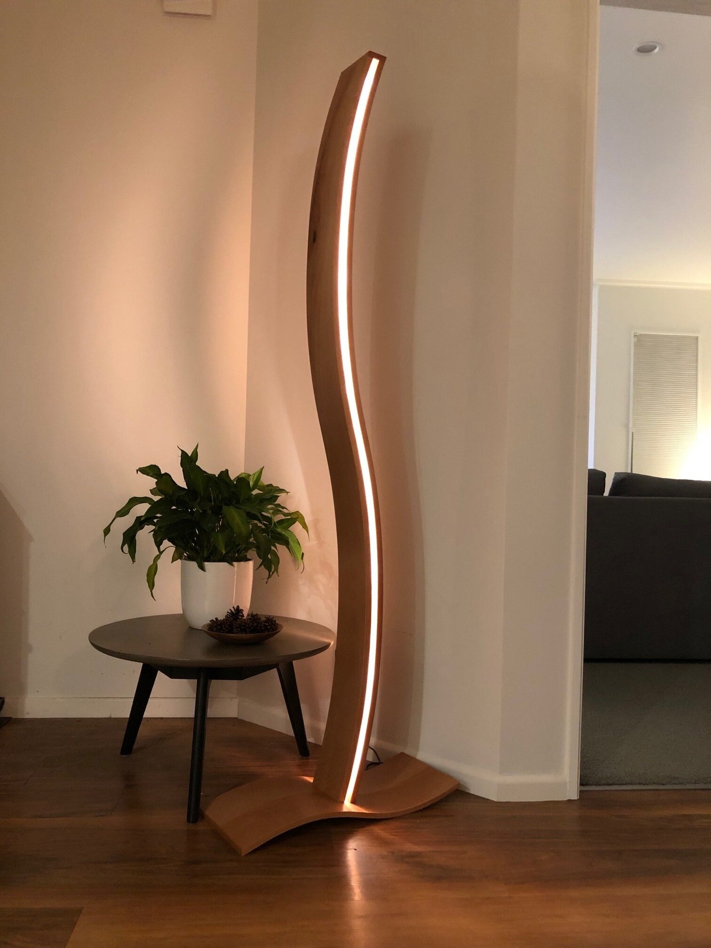 Bespoke Rimu Floor Lamp — Handcrafted in Christchurch
