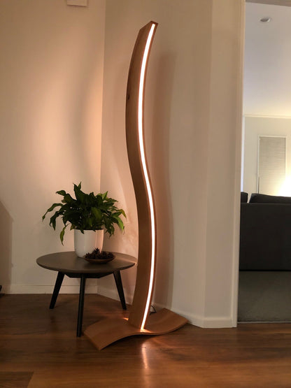 Bespoke Rimu Floor Lamp — Handcrafted in Christchurch