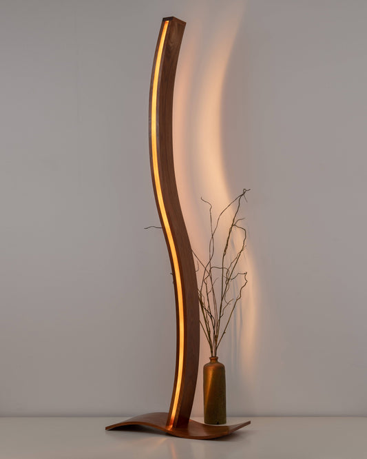 Bespoke Rimu Floor Lamp — Handcrafted in Christchurch