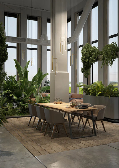 Candle Triple Tube LED Pendant — Brass
