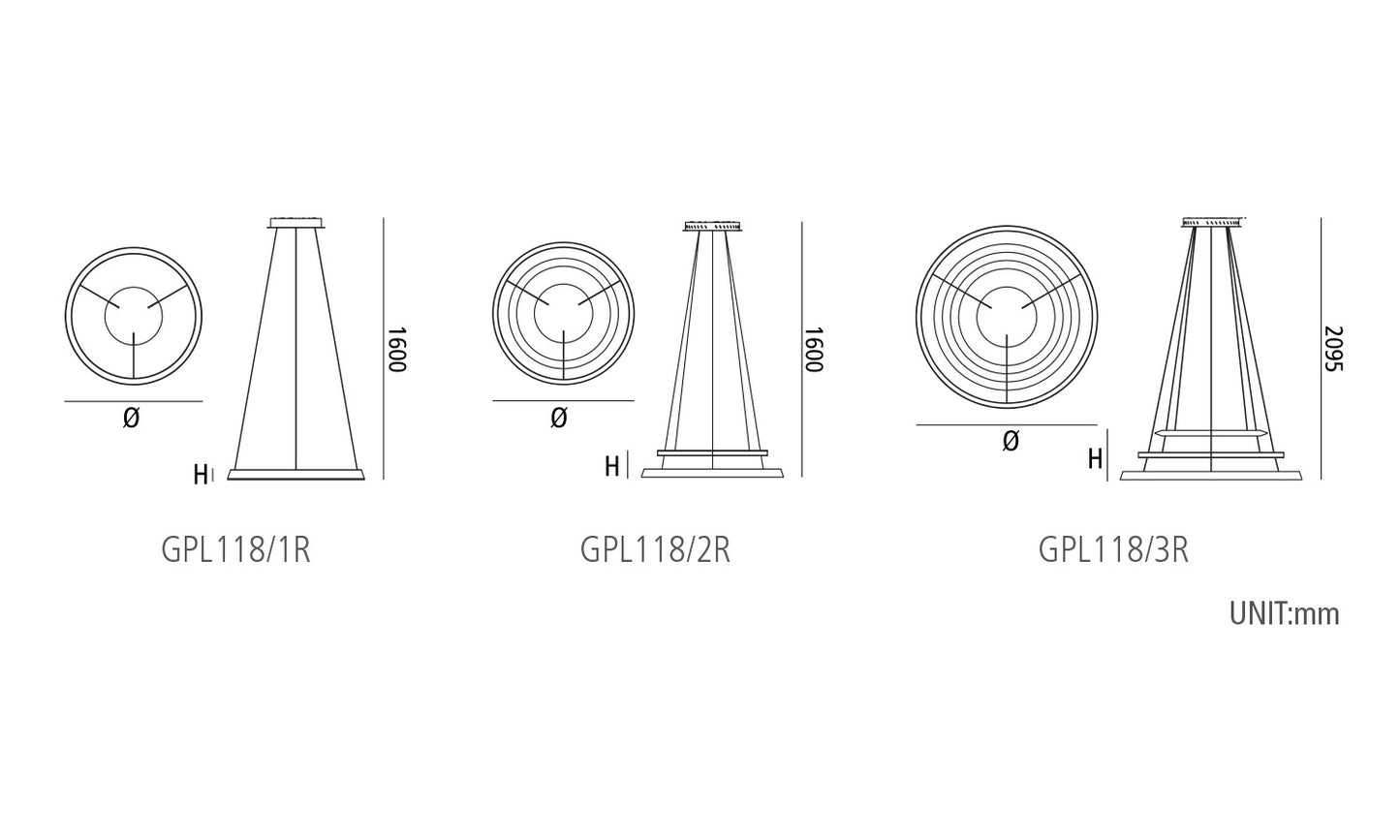 Cerchio Single Ring Pendant Light — 620mm