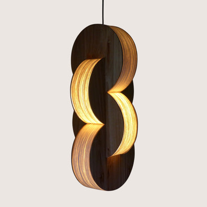 Chain Wood & Wool Pendant
