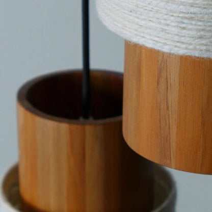 Circlet Wood & Wool Pendant