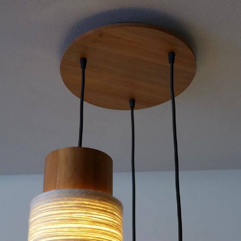 Circlet Wood & Wool Pendant