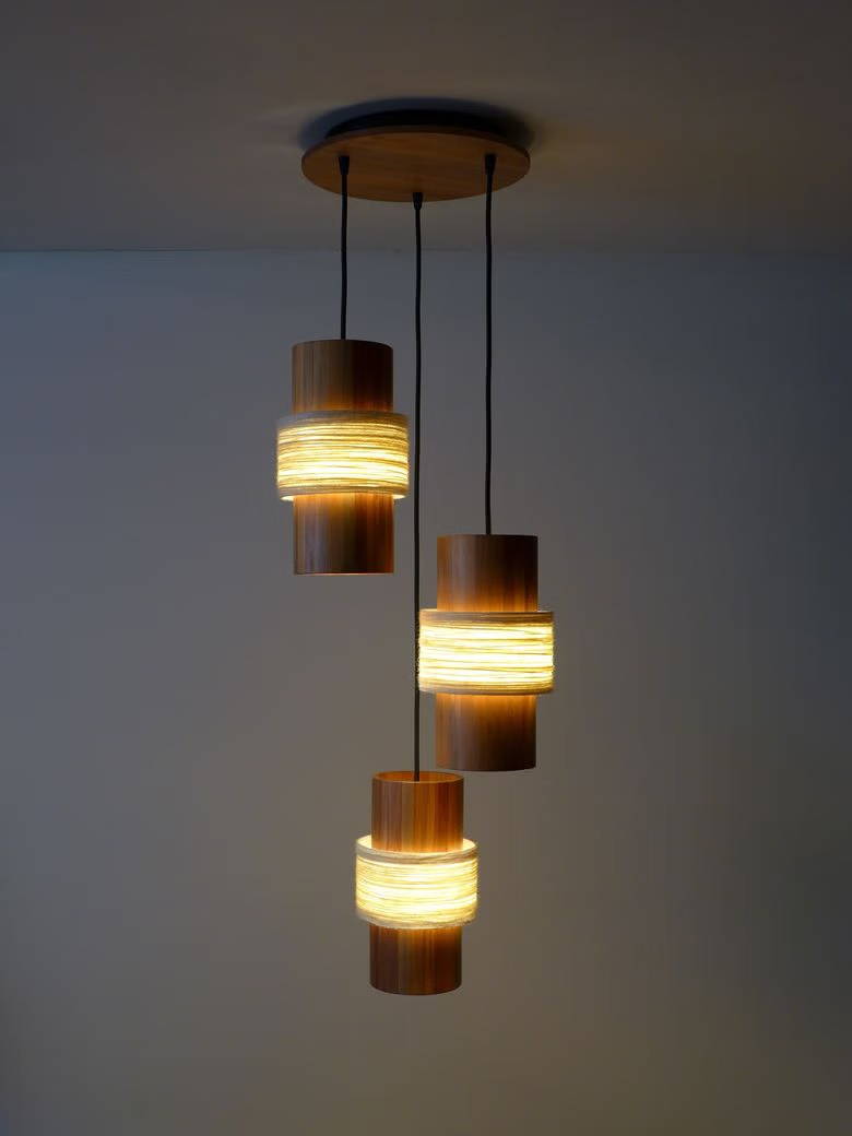 Circlet Wood & Wool Pendant