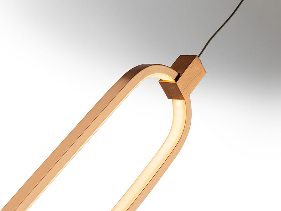 Colette Single Oval LED Pendant — Rose Gold