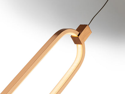 Colette Single Oval LED Pendant — Rose Gold