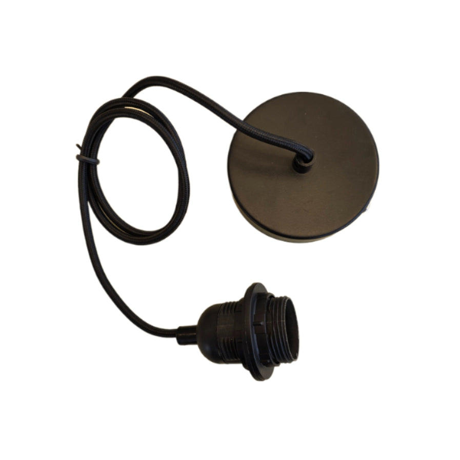 E27 Cord Set — 1m Drop, Black or White
